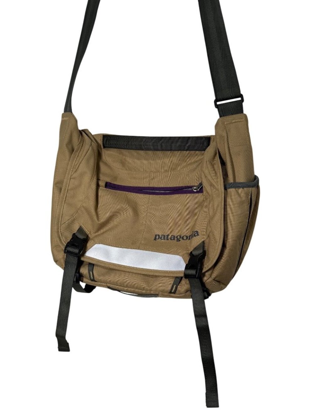 Patagonia Tan Messenger Bag Adjustable Strap Multiple Compartments Work Travel